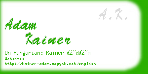 adam kainer business card